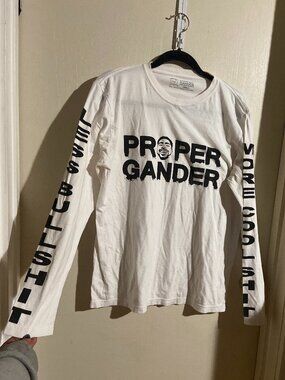 Small White Proper Gander Long Sleeve Shirt